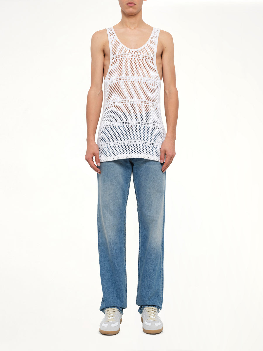 Crochet Tank Top in Ivory