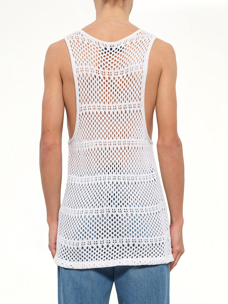 Crochet Tank Top in Ivory