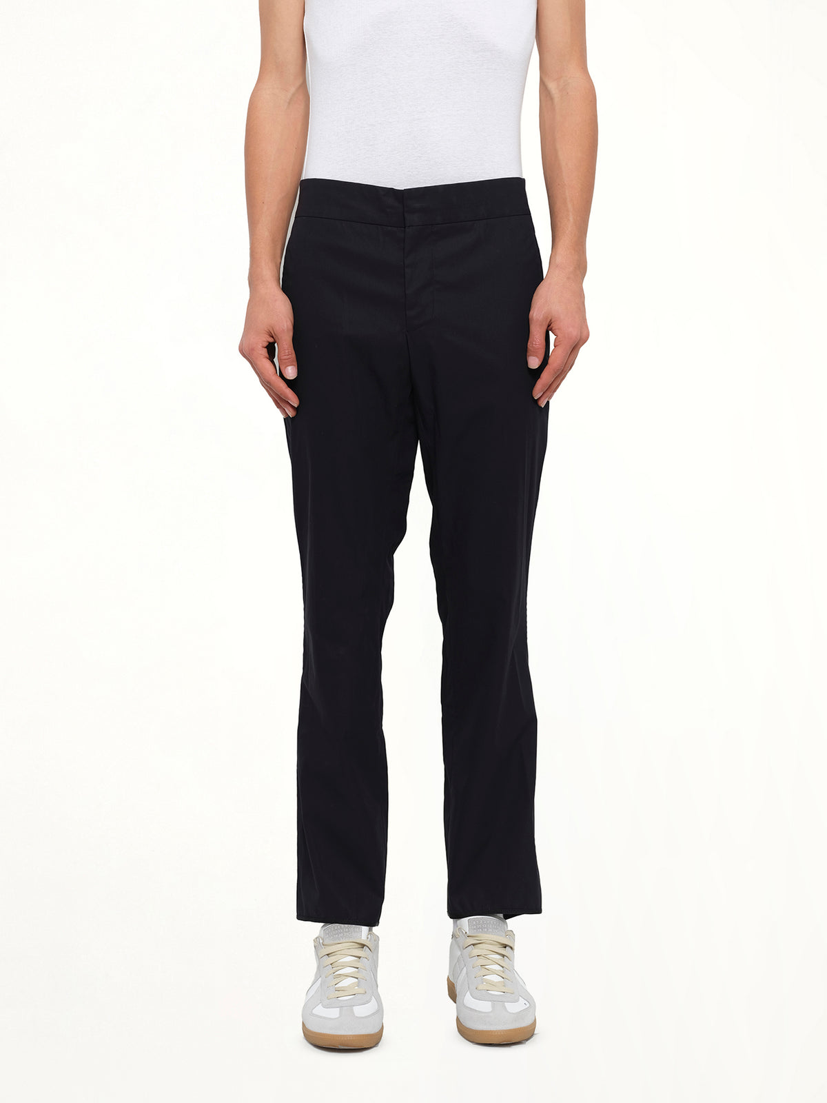 Flare And Zipped Pant in Black