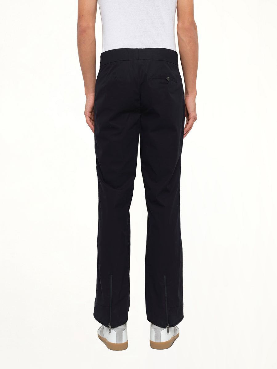 Flare And Zipped Pant in Black
