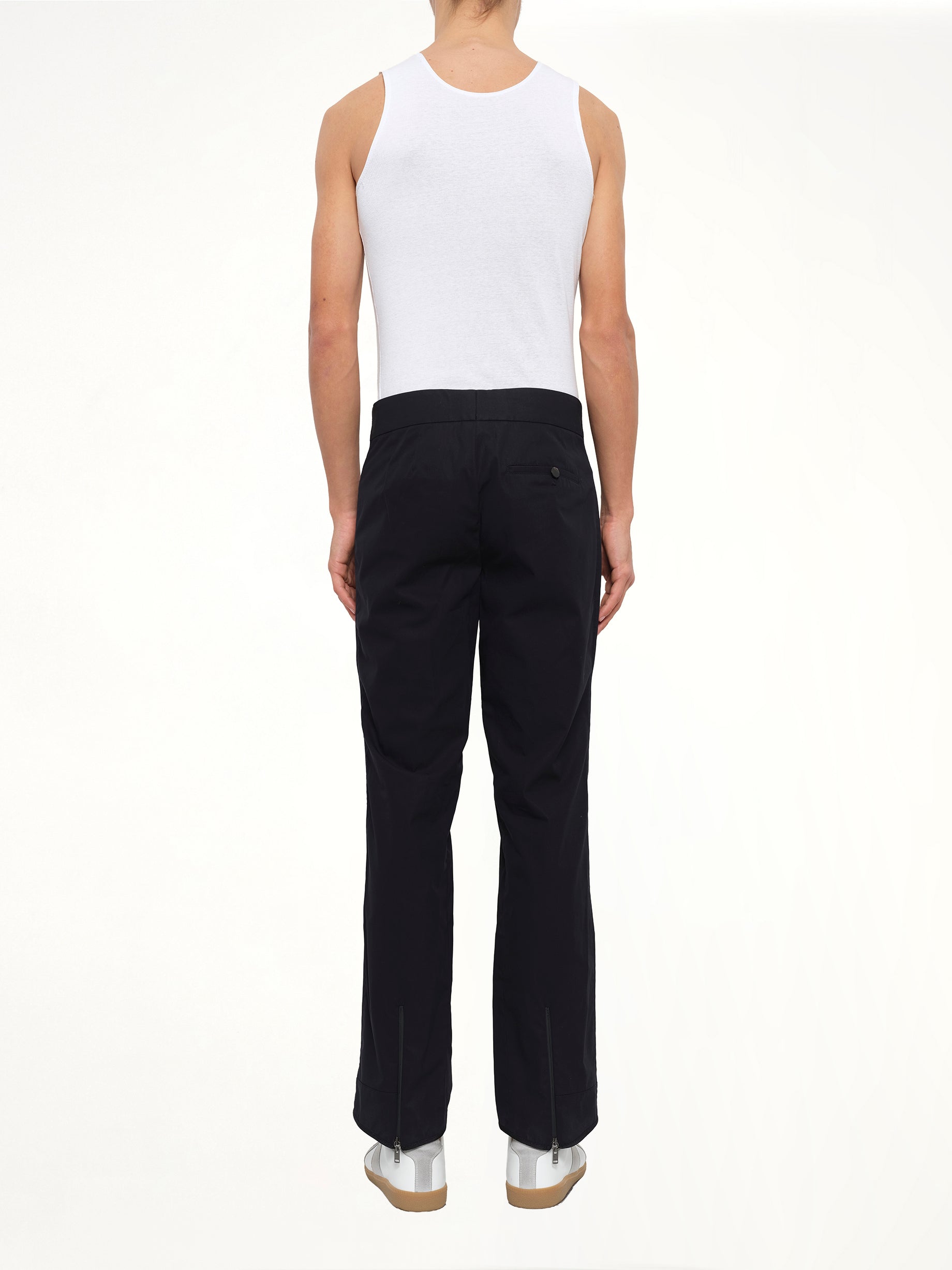 Flare And Zipped Pant in Black