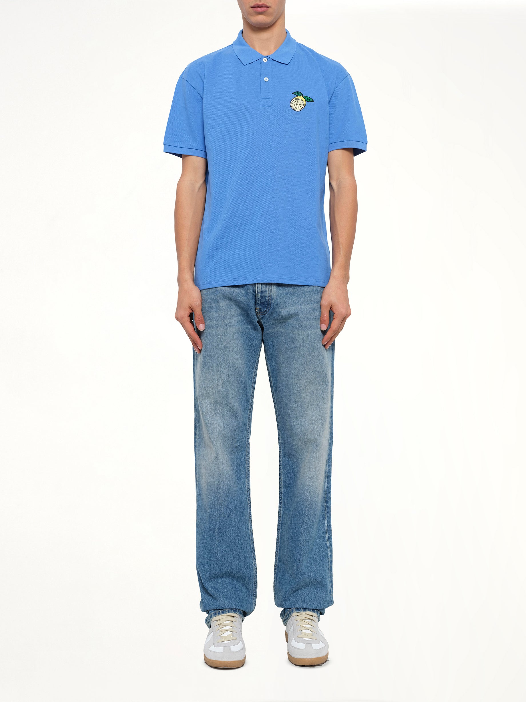 Fruits Emb Polo in Blue