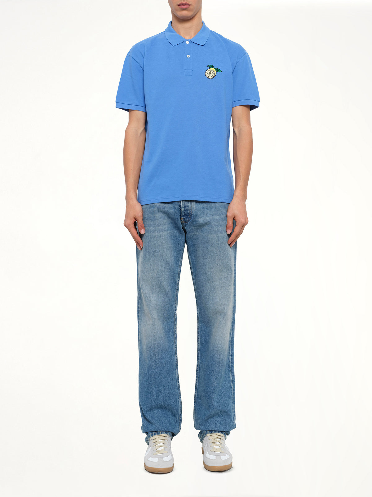 Fruits Emb Polo in Blue