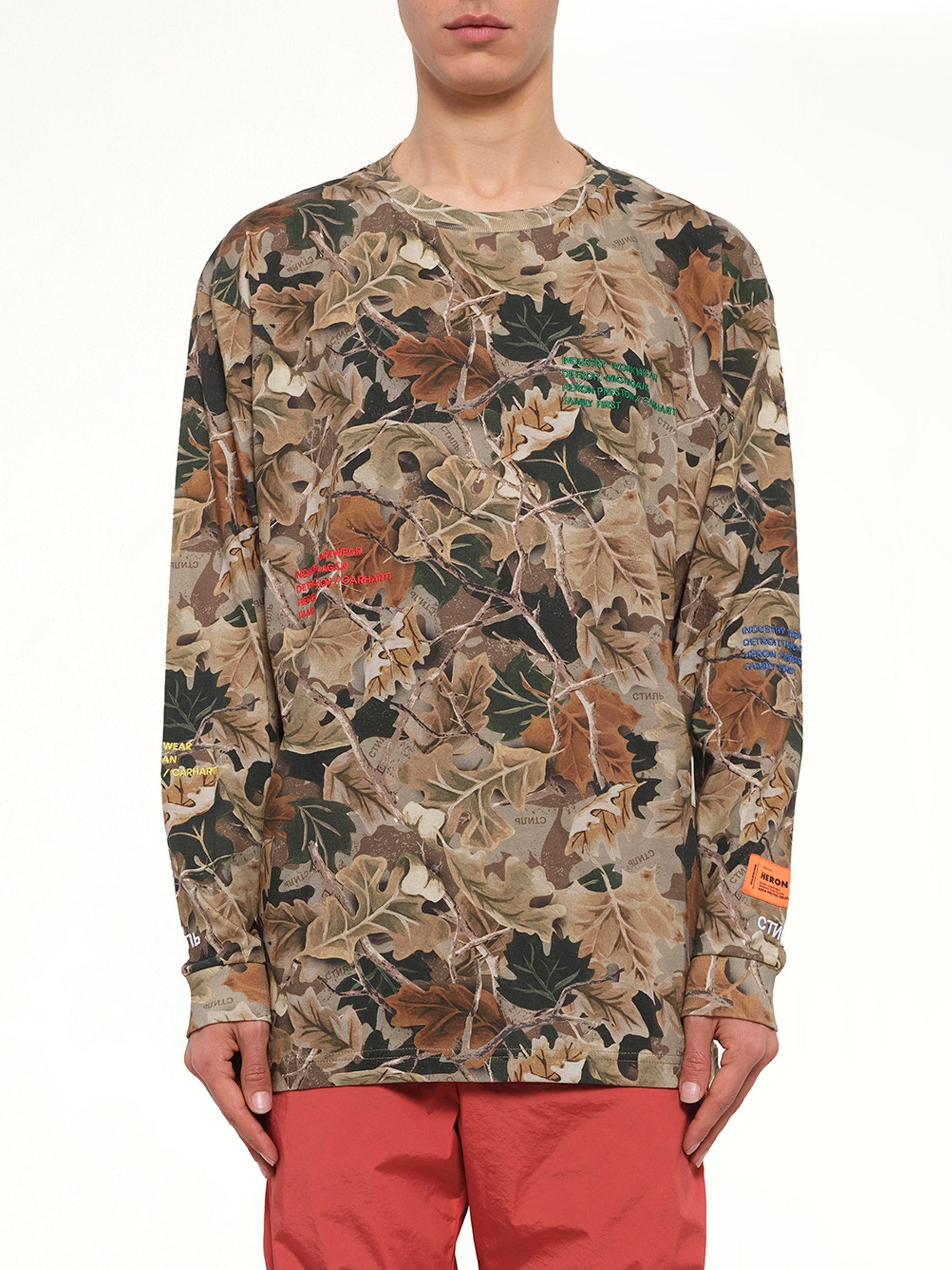 HP x Carhartt Camo Long Sleeve T-Shirt in Multicolor