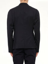 Jacket with Displaced Lapel in Black