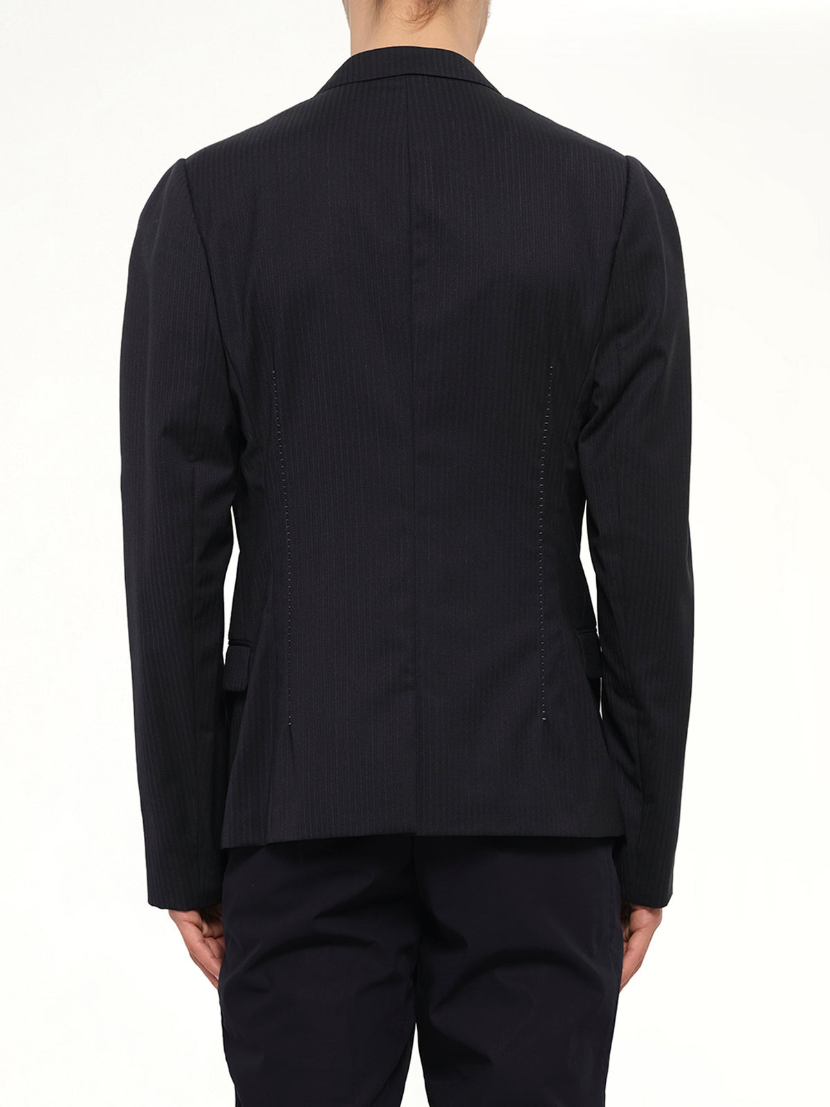 Jacket with Displaced Lapel in Black
