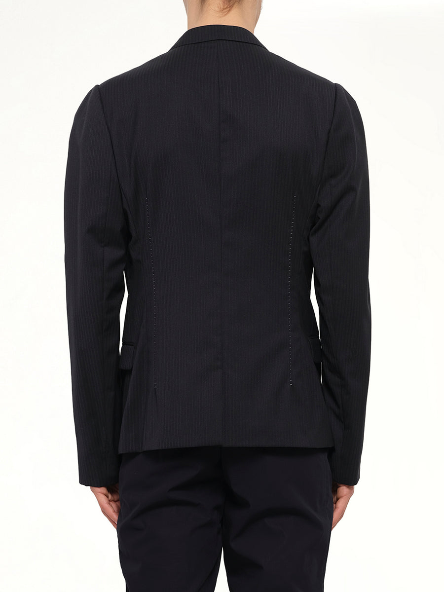 Jacket with Displaced Lapel in Black