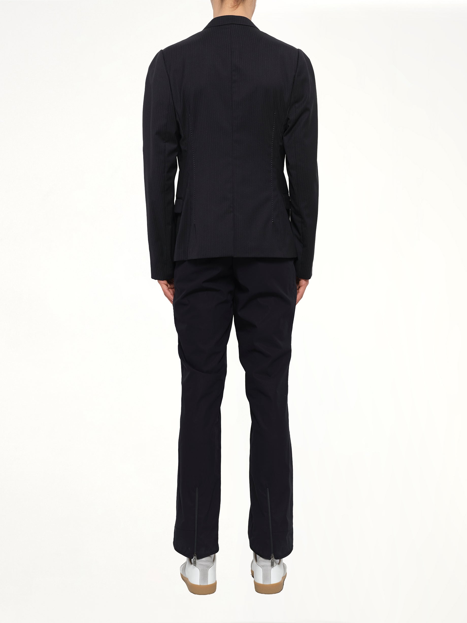 Jacket with Displaced Lapel in Black