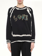 Lanvin Emb Jersey Top in Black