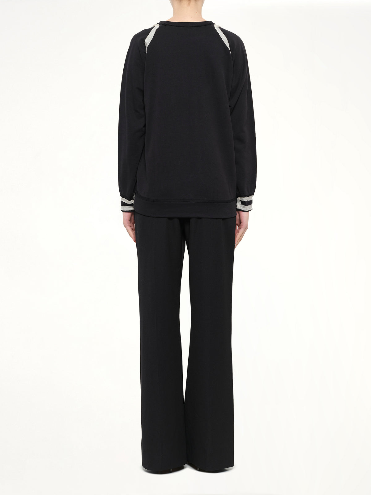 Lanvin Emb Jersey Top in Black