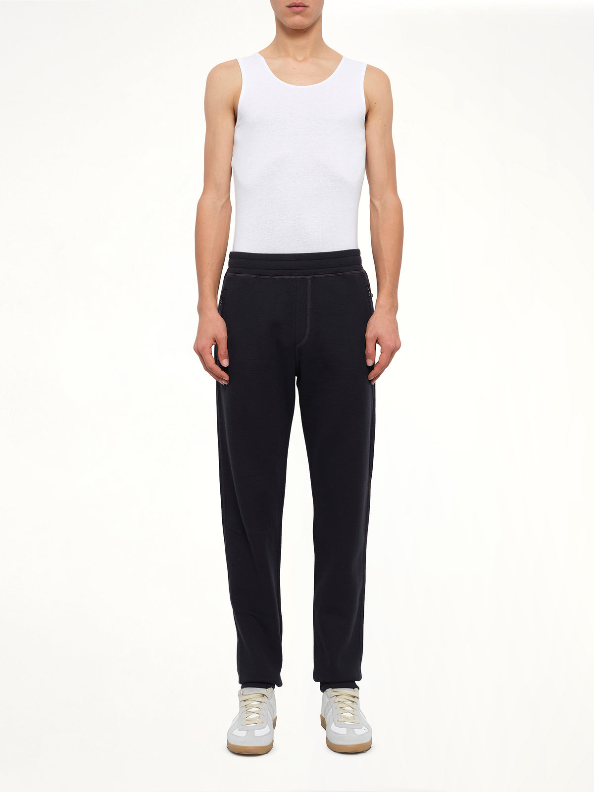 Tech Jersey Slim Pants in Navy