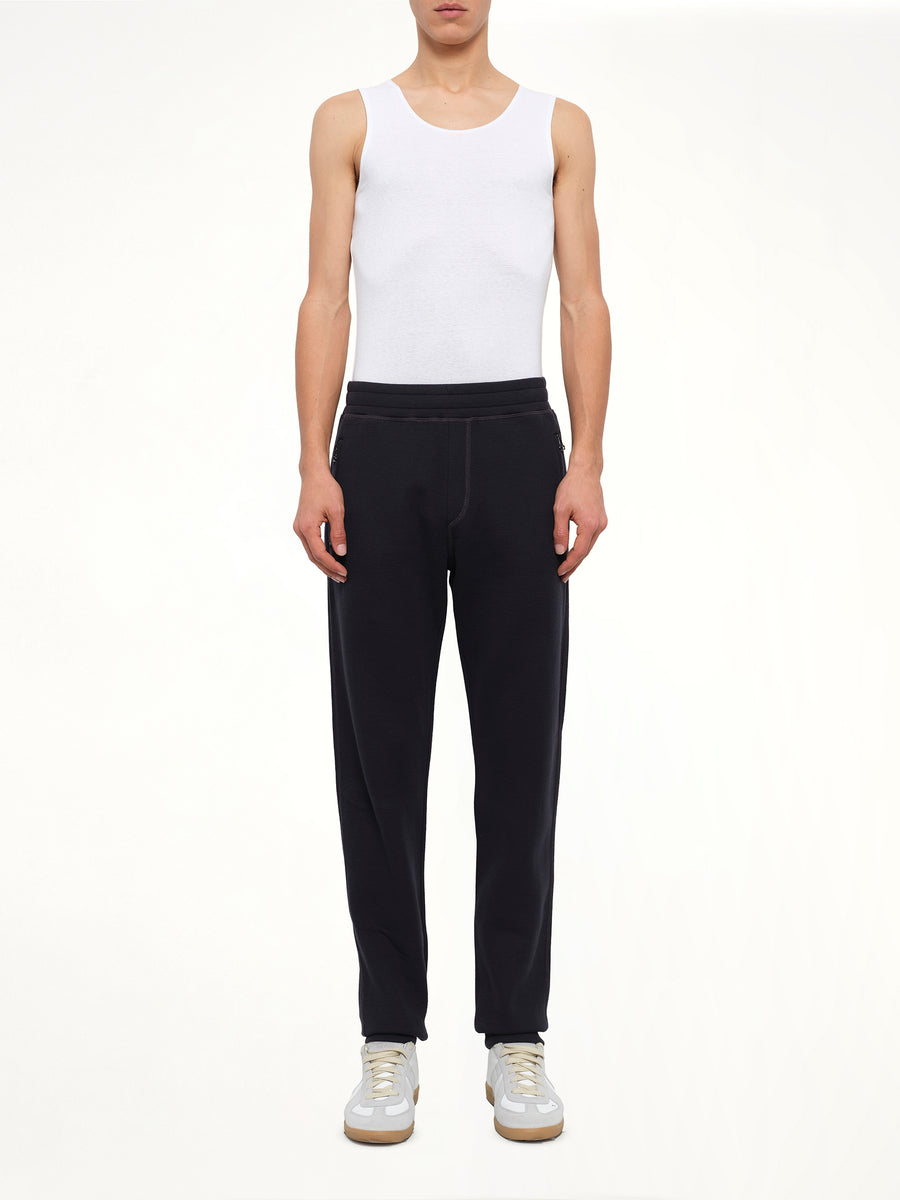 Tech Jersey Slim Pants in Navy