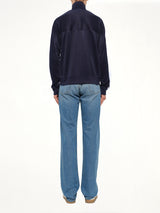 Zipped Sweatshirt in Navy