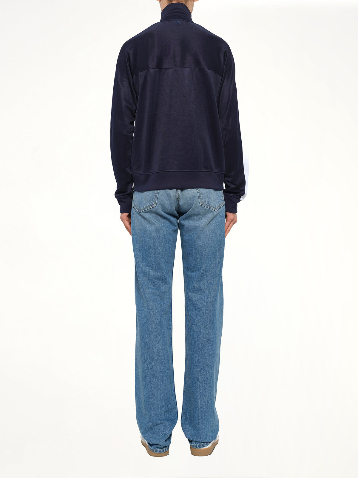 Zipped Sweatshirt in Navy