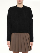 Boucle Knit Sweater in Black