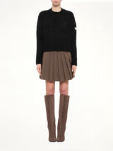 Boucle Knit Sweater in Black