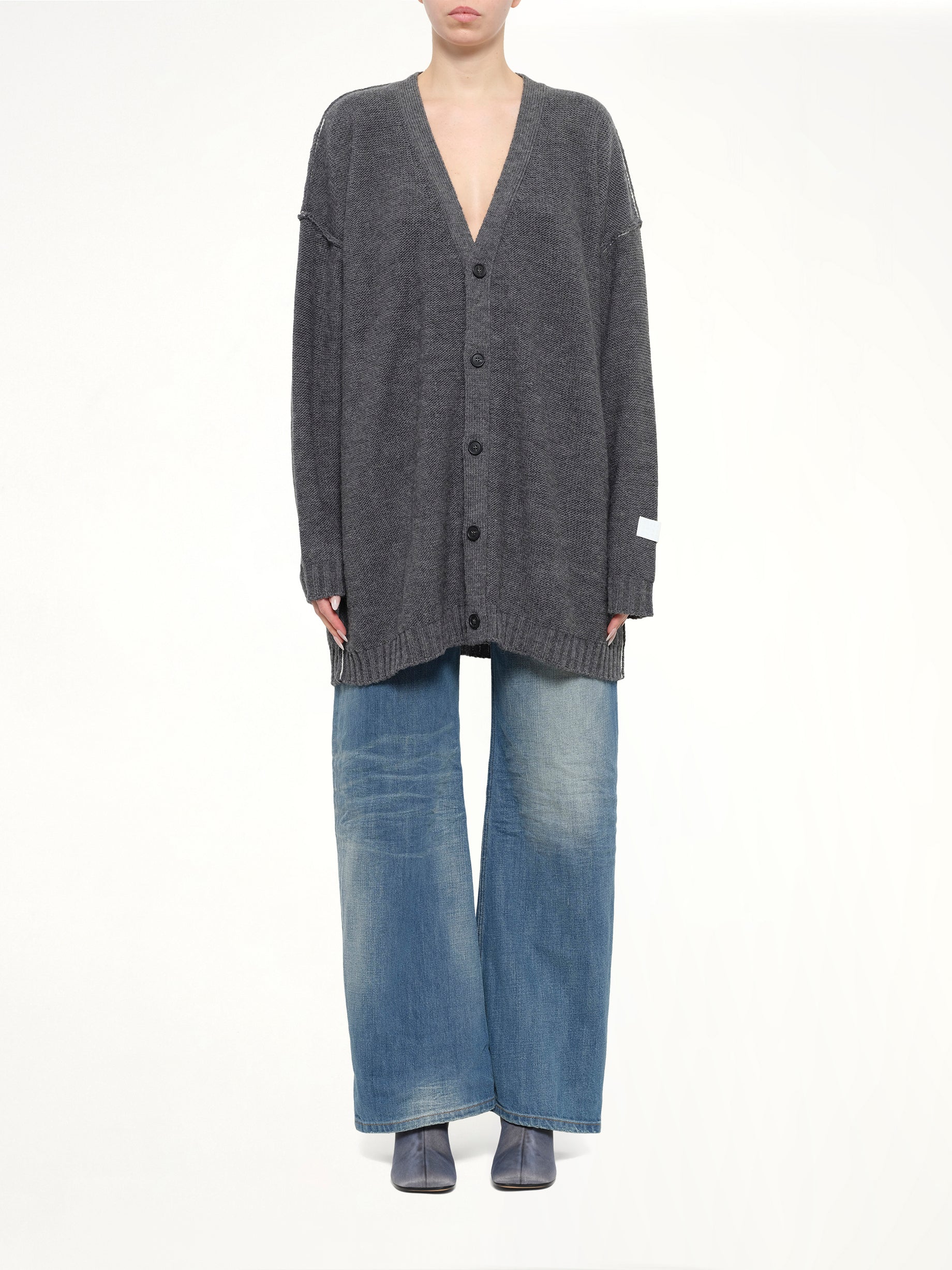 Cardigan in Grey melange
