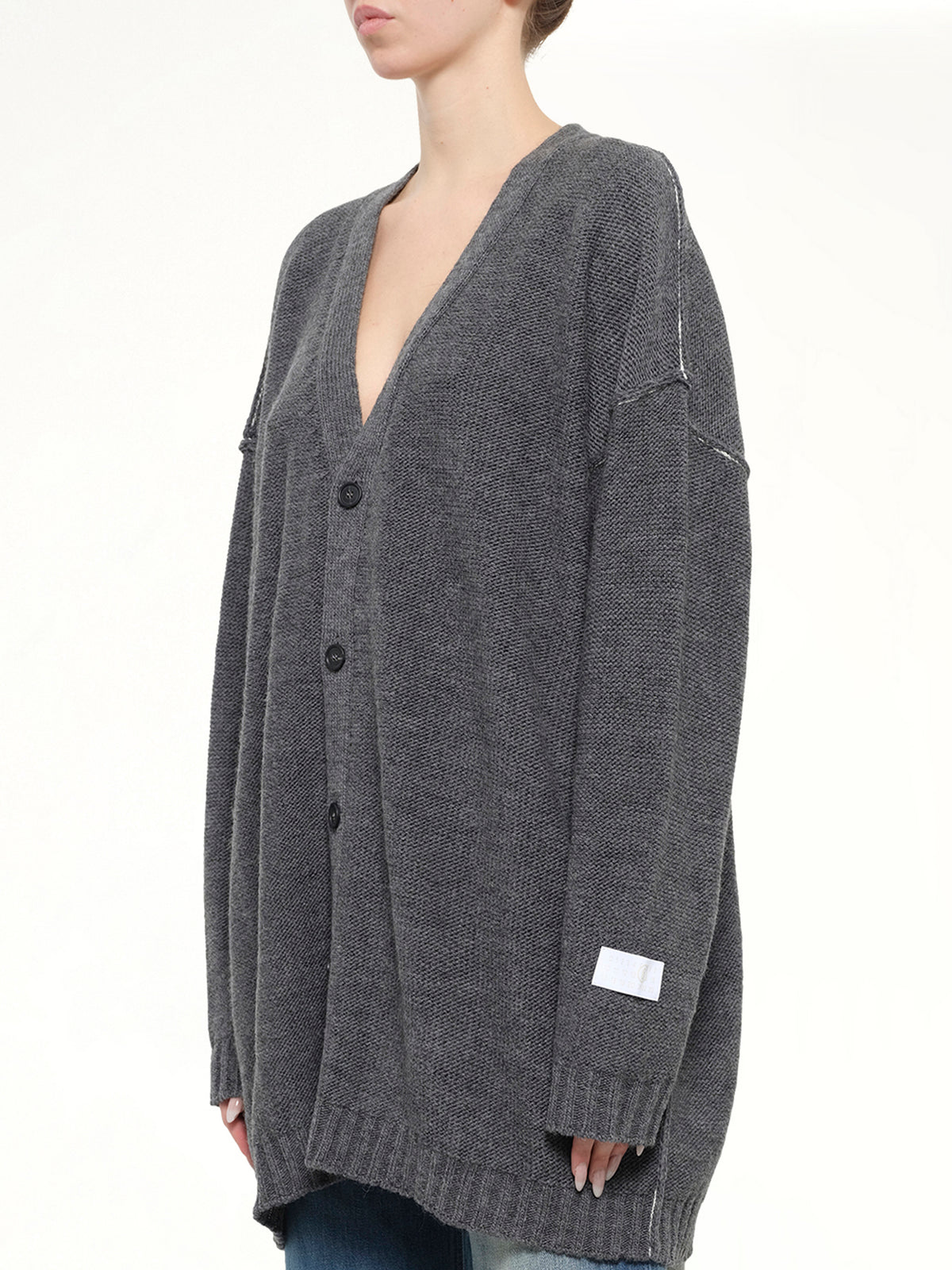Cardigan in Grey melange