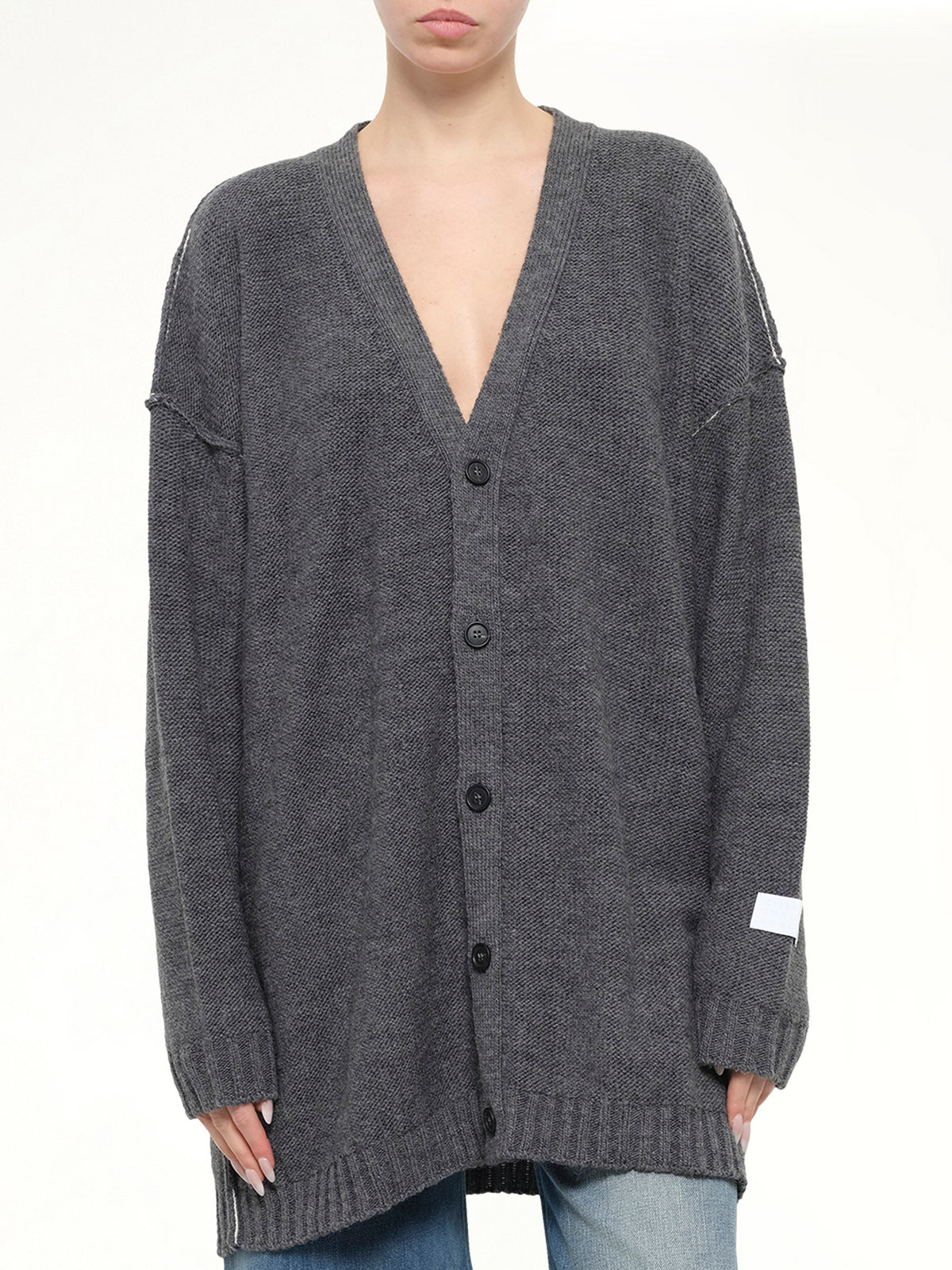 Cardigan in Grey melange