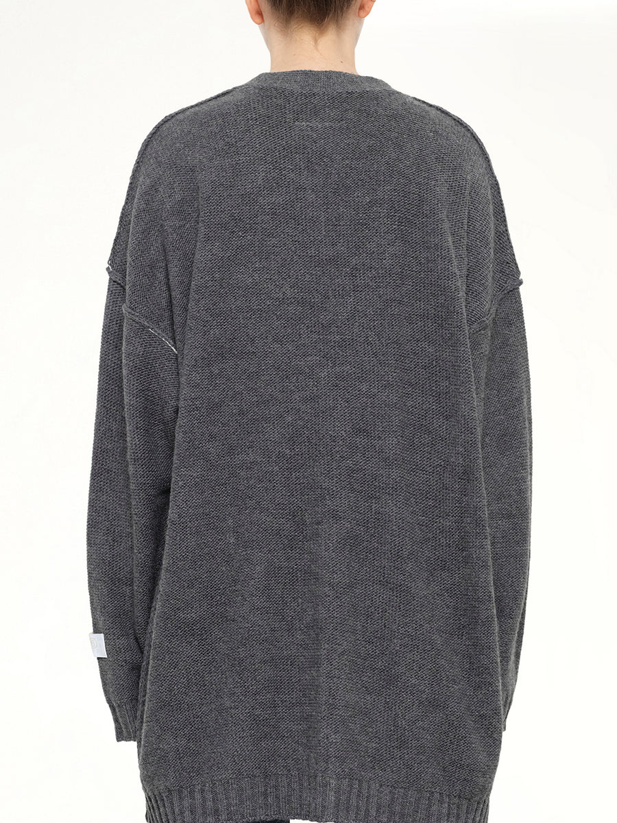 Cardigan in Grey melange