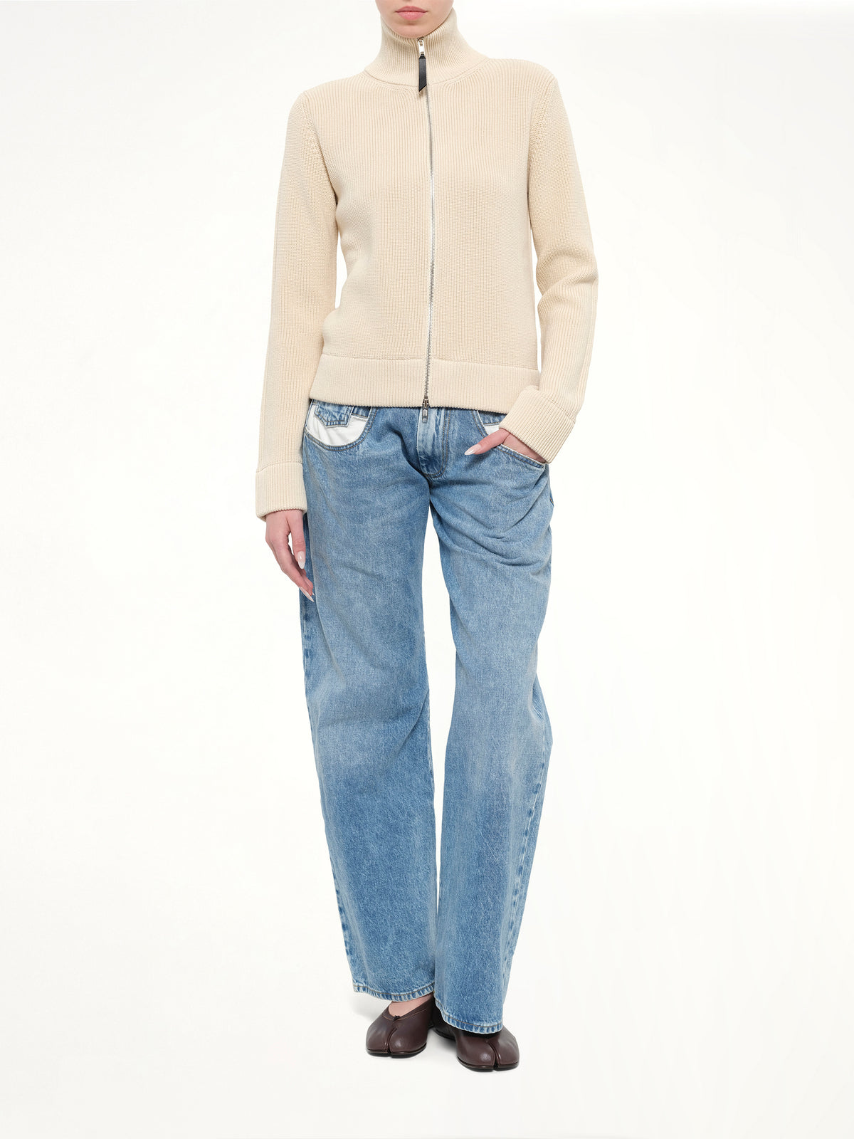 Cotton Camionneur Longsleeve in Ecru