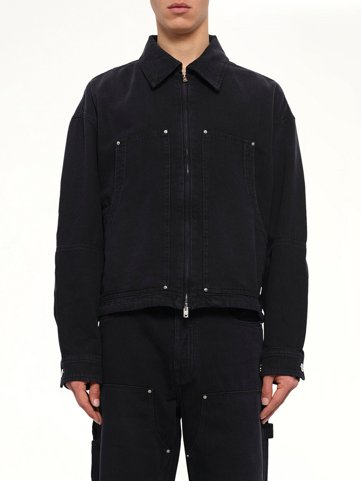 Denim Work Jacket in Vintage Black