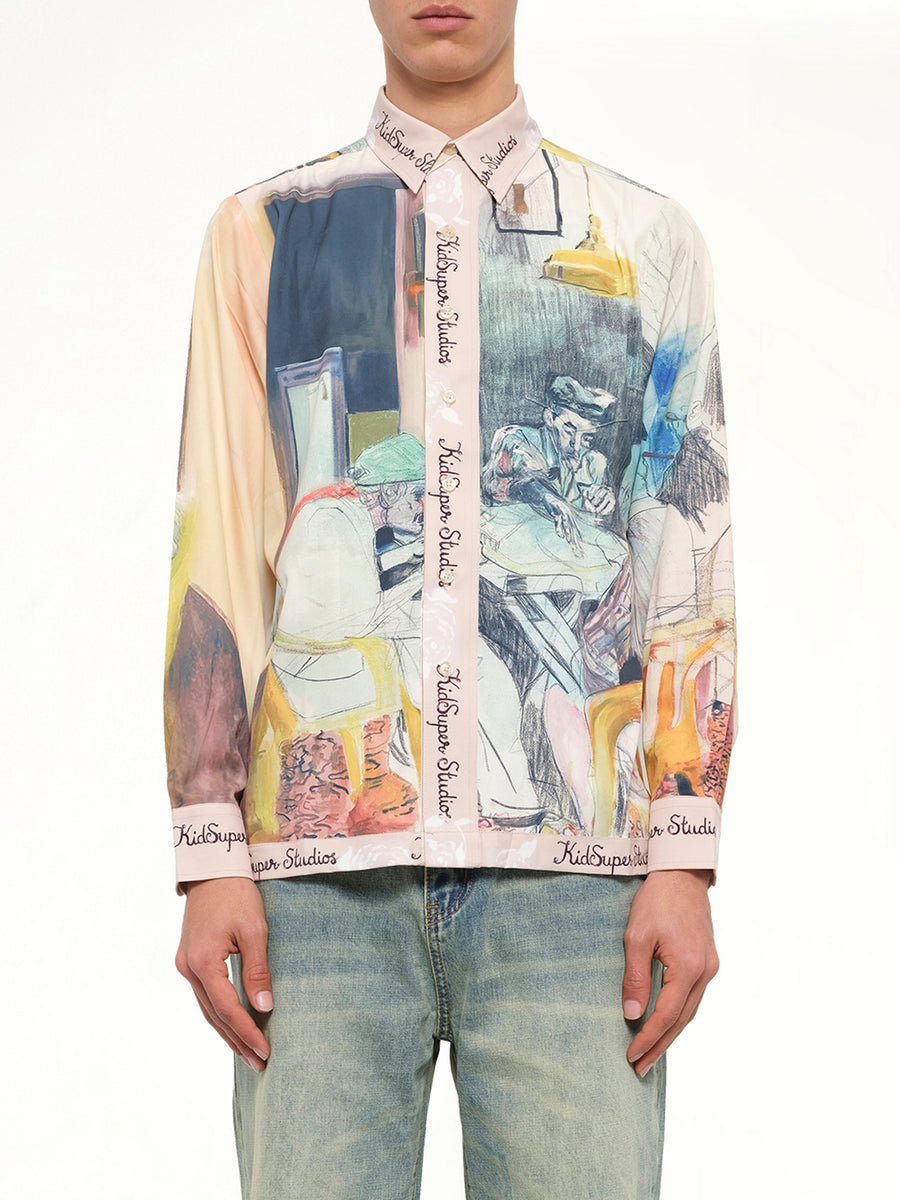 Dominos Button Up Shirt in Multicolour