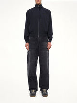 Eye Patch Pinstripe Tracksuit Jacket in Off White