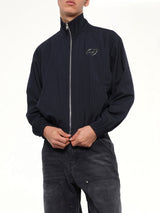 Eye Patch Pinstripe Tracksuit Jacket in Off White