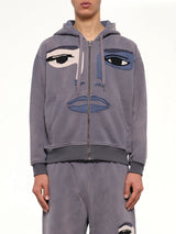 Face Hoodie in Slate