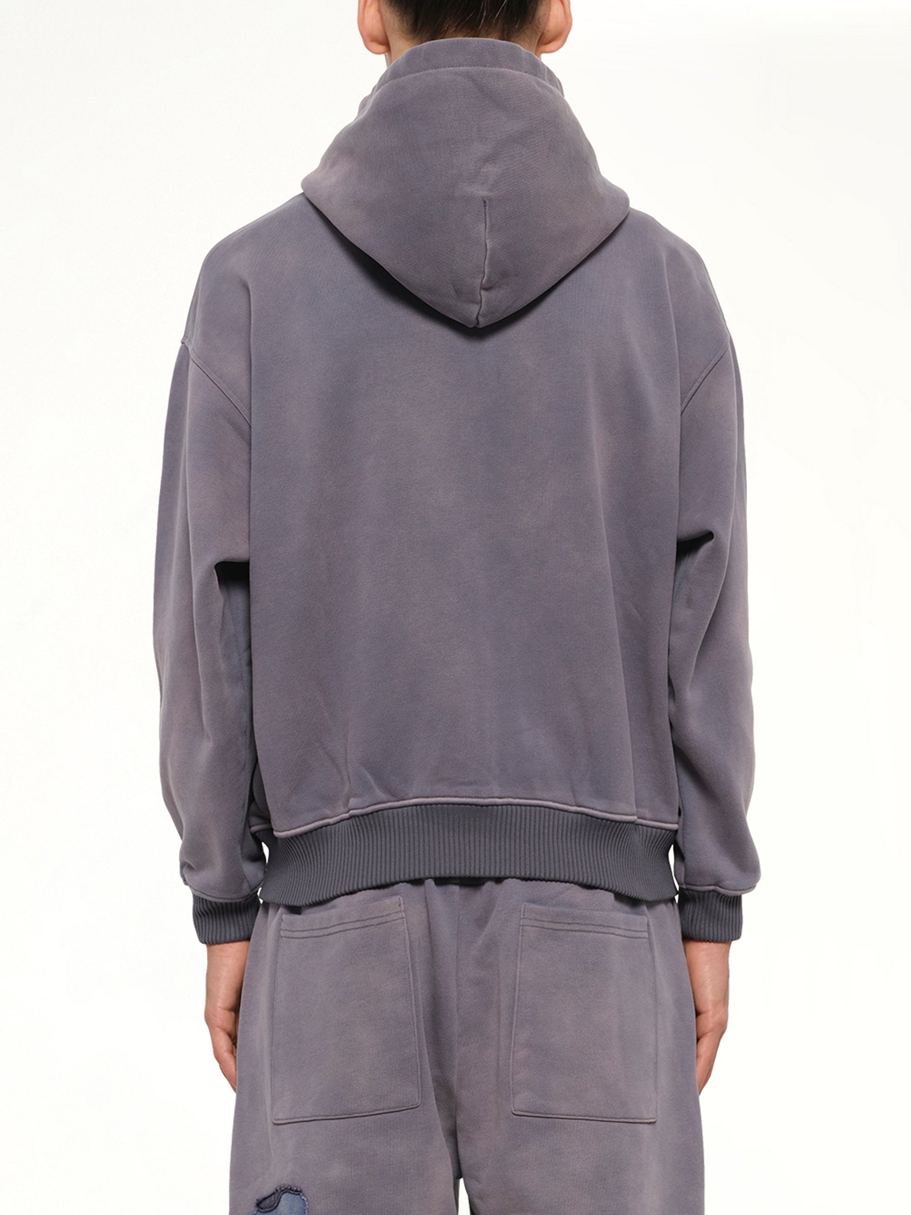Face Hoodie in Slate