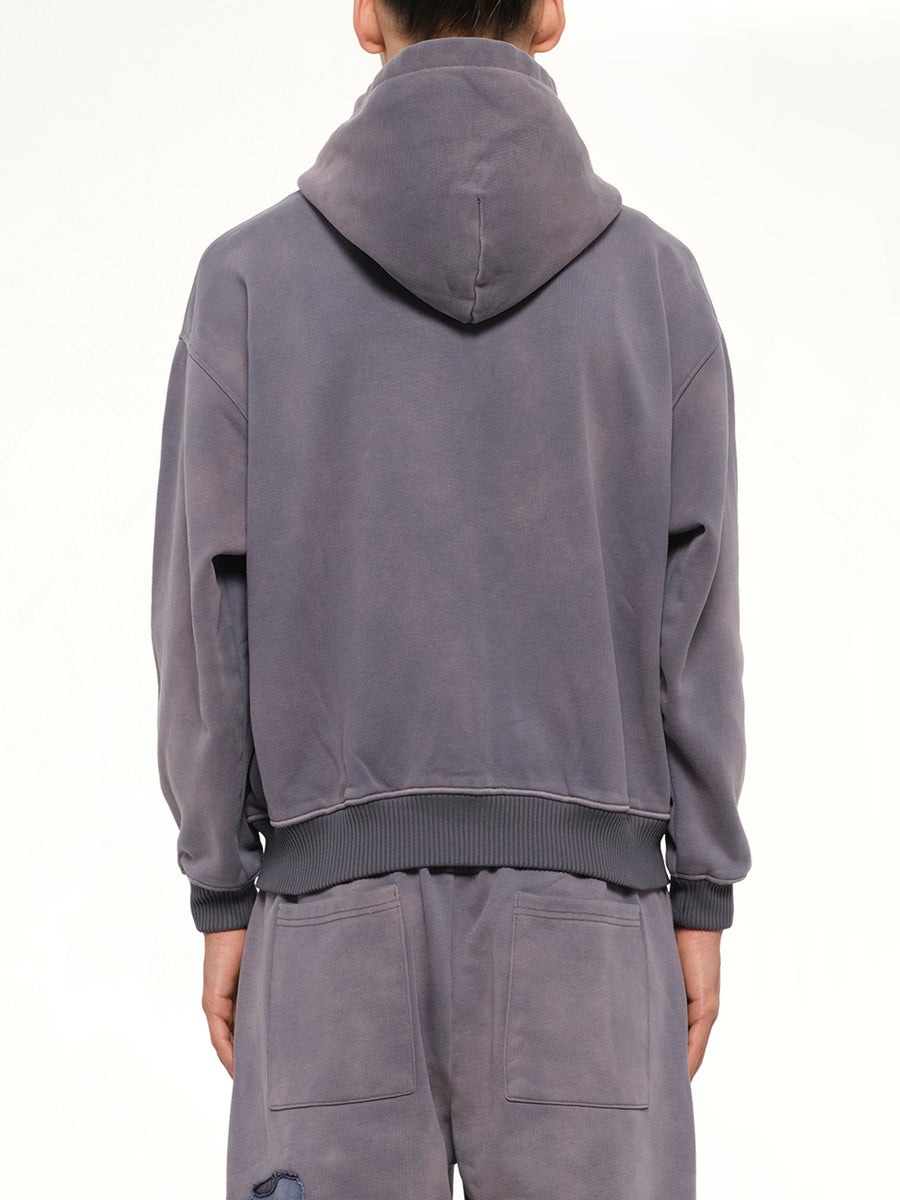 Face Hoodie in Slate