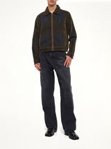 Flocked Work Jacket in Brown
