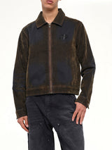 Flocked Work Jacket in Brown
