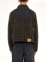 Flocked Work Jacket in Brown