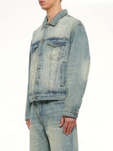 Light Wash Dove Denim Jacket in Light Mud Wash