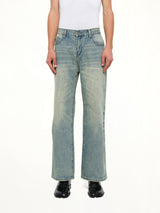 Light Wash Dove Denim Pants in Light Mud Wash