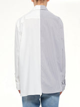 Long-Sleeved Shirt in Off White/Grey