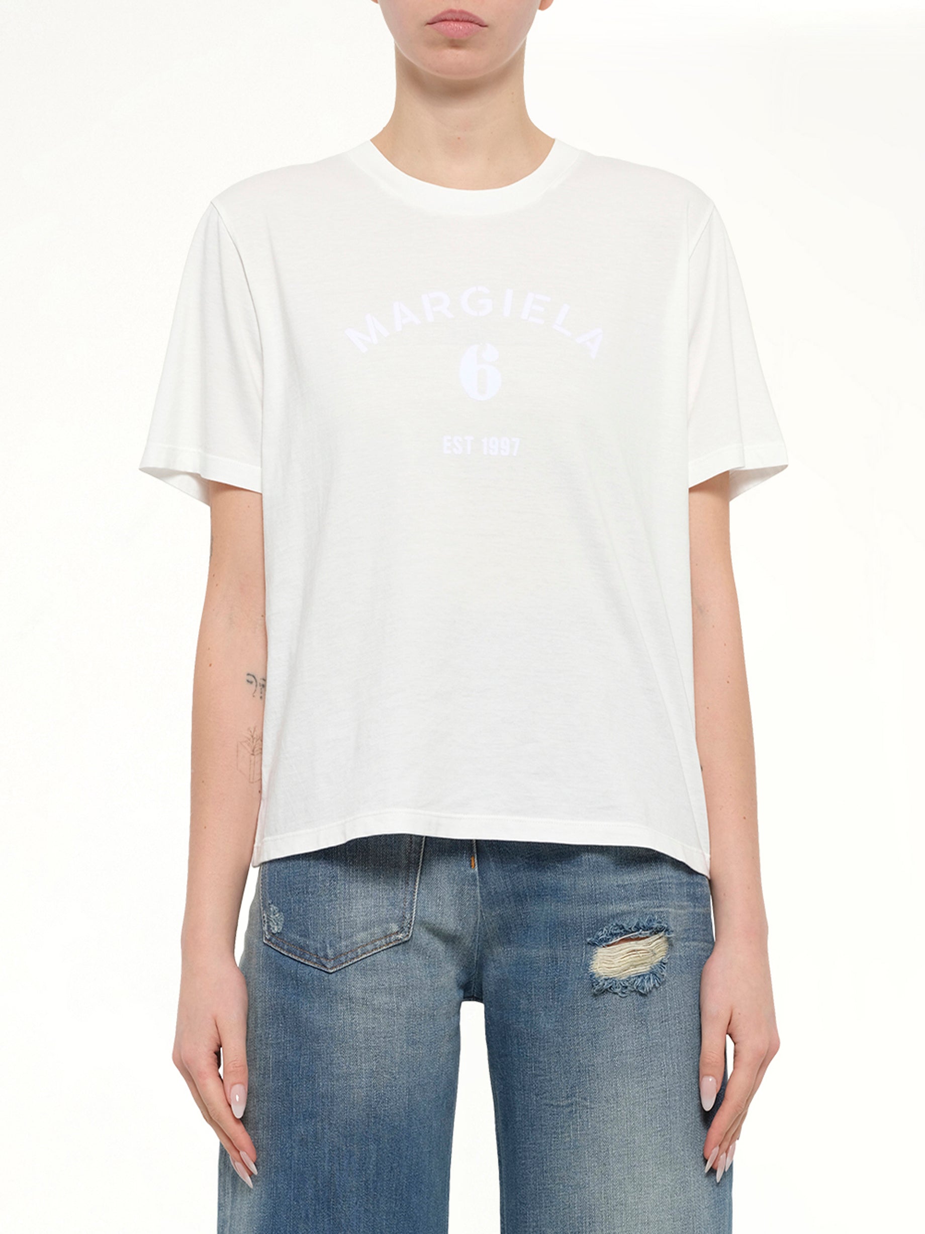 Margiela 6 T-Shirt in Off White