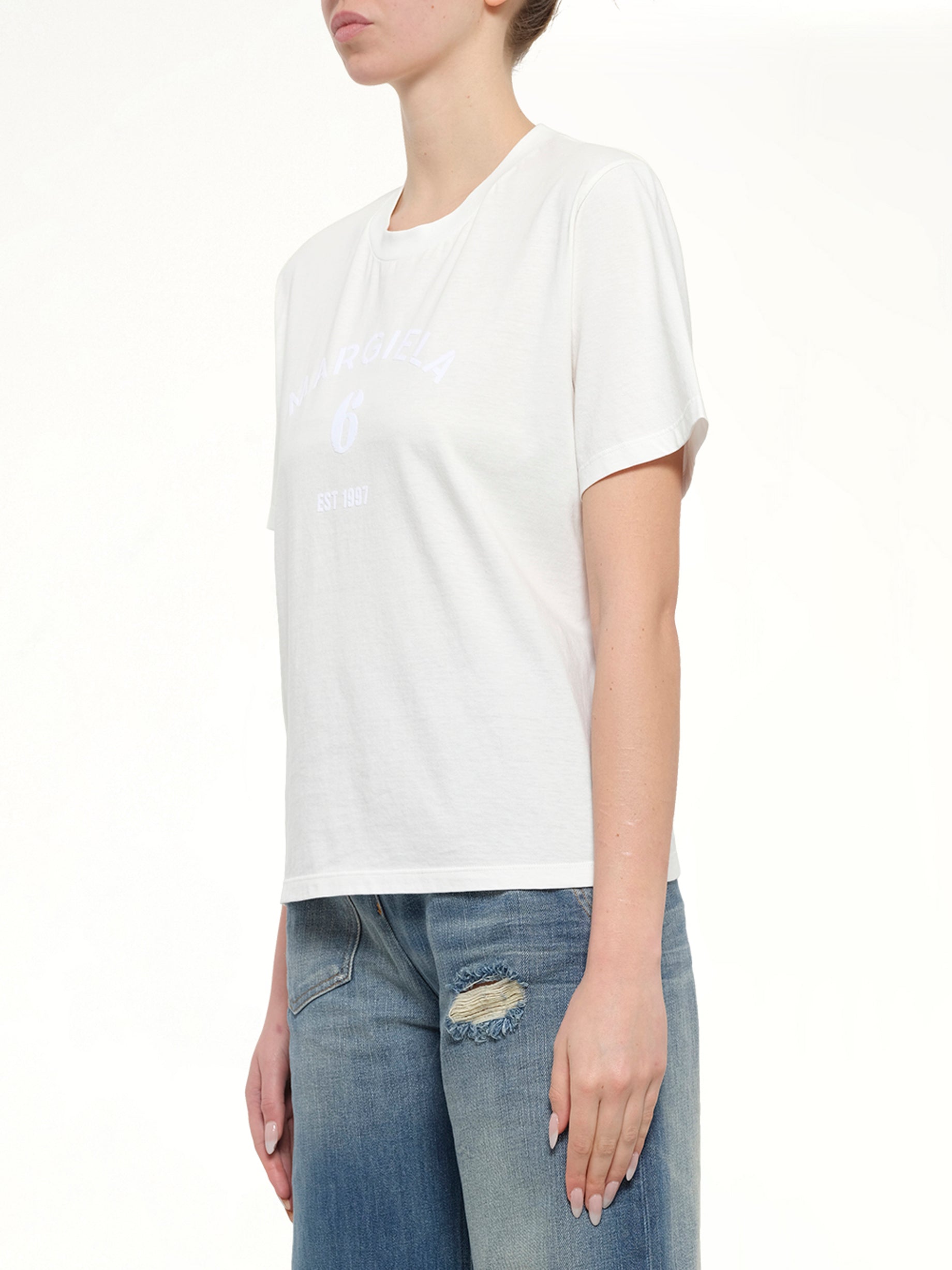 Margiela 6 T-Shirt in Off White