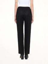 Minimal Elastic Waistband Trousers in Black