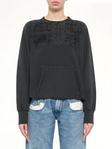 Numbers Zipped Sweatshirt in Charcoal