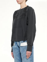 Numbers Zipped Sweatshirt in Charcoal