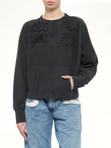 Numbers Zipped Sweatshirt in Charcoal