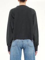 Numbers Zipped Sweatshirt in Charcoal