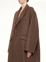 Oversized Cocooning Coat in Brown