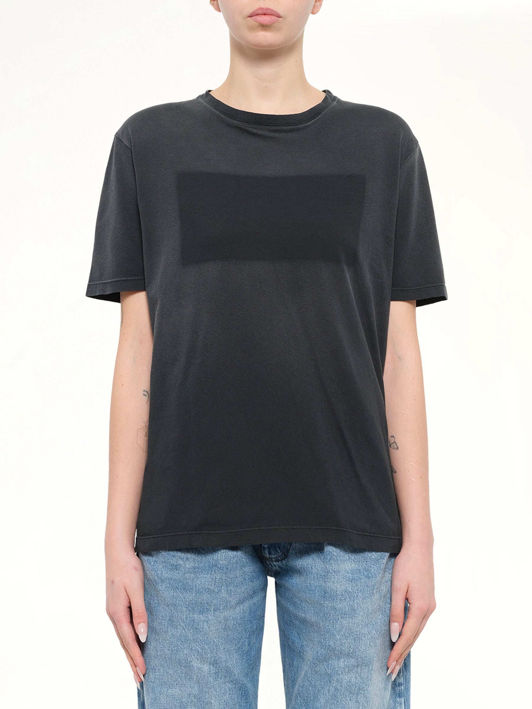 Patch T-Shirt in Washed Black