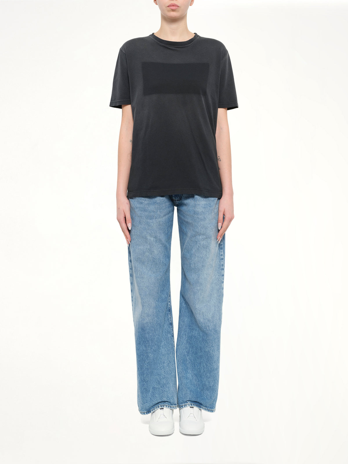 Patch T-Shirt in Washed Black