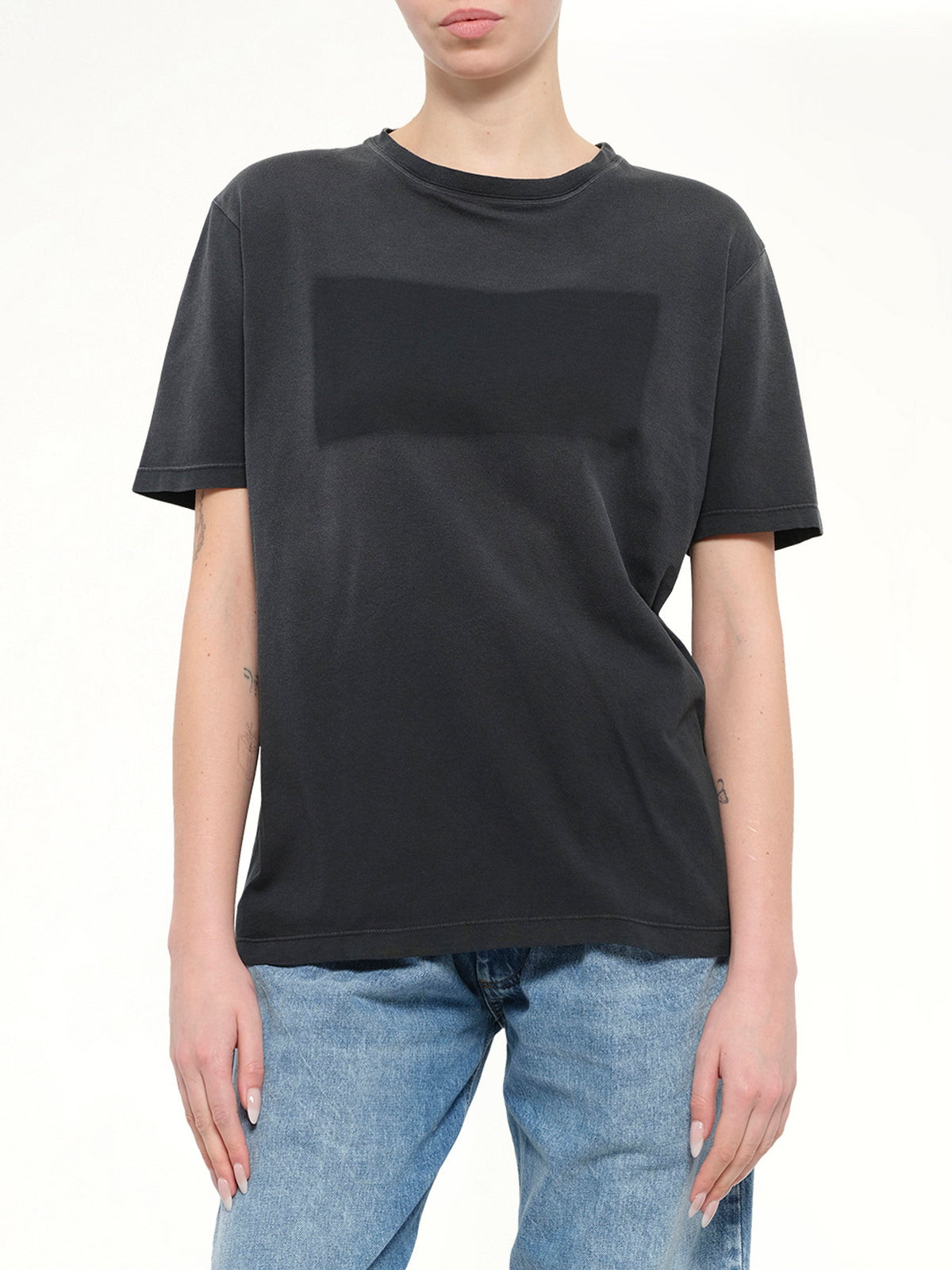 Patch T-Shirt in Washed Black