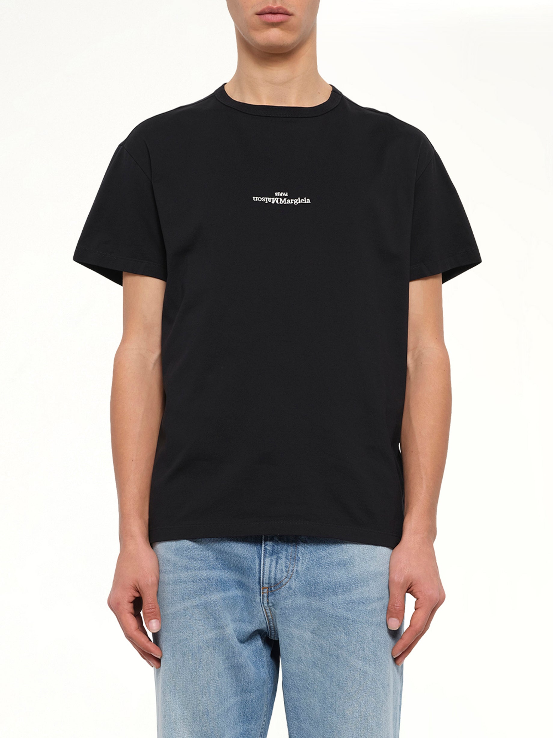 Reversed Logo T-Shirt in Black